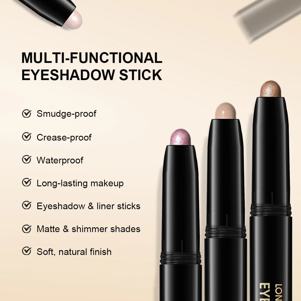 Eyeshadow Liner Sticks Matte &amp; Shimmer Waterproof Metallic