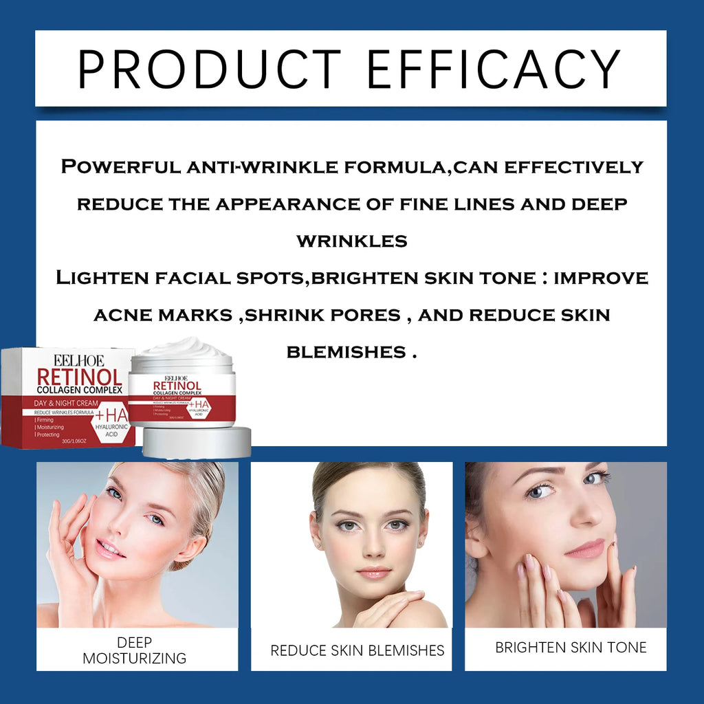 Retinol Lifting Firming Creams Collagen Wrinkle Remover Face Care Cream for Moisturizer Whitening Brighten Skin Care Products