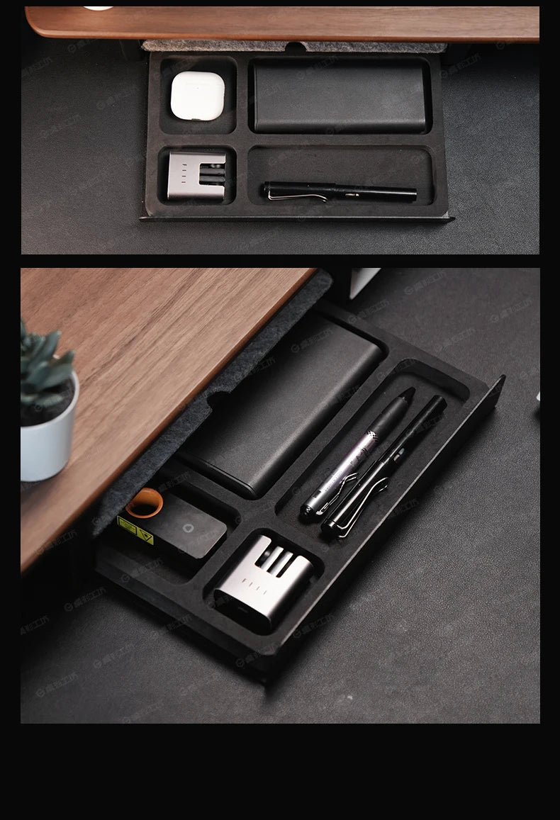 Monitor Stand Riser Storage Drawers Office Desk Organizer Computer Storage Shelf Ergonomic Desk Accessory for Home Office Setup
