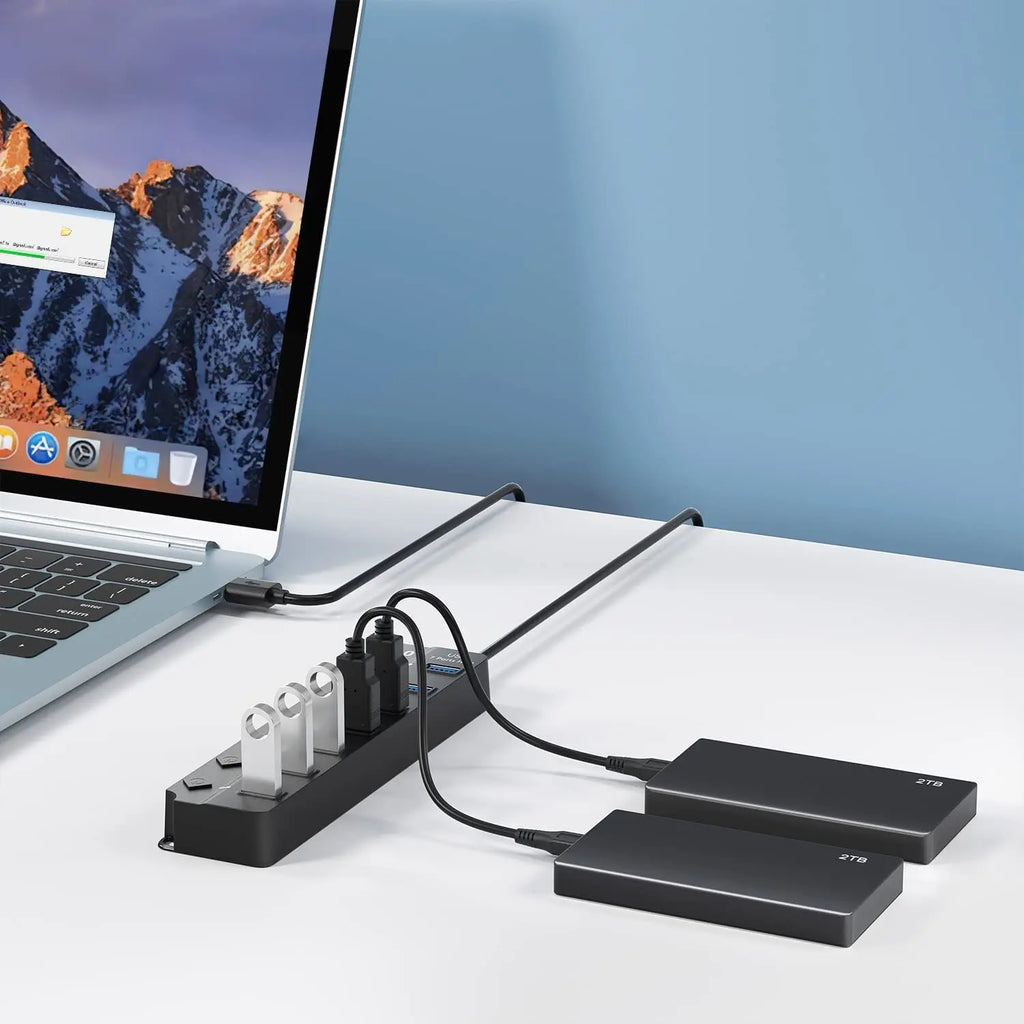 USB 3.0 Hub USB Hub 2.0 Multi Splitter 100cm Long Cable Multiple