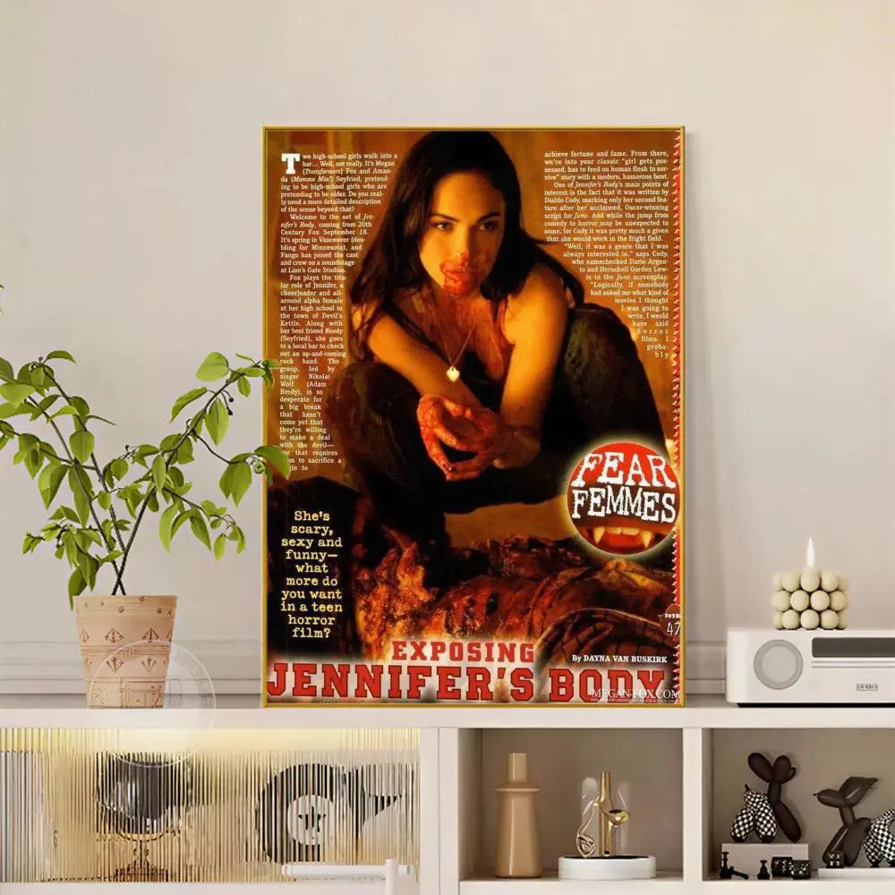 Pop Movie Jennifer Body Poster Versatile HD Waterproof Wall Art Self-Adhesive Decor for Any Space Ideal Gift