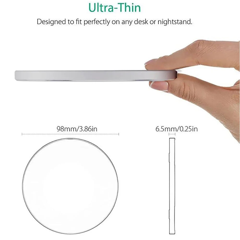 Wireless Charger Stand Pad, Fast Induction Charging Dock Station, iPhone 17, 16, 15, 14 Pro Phones