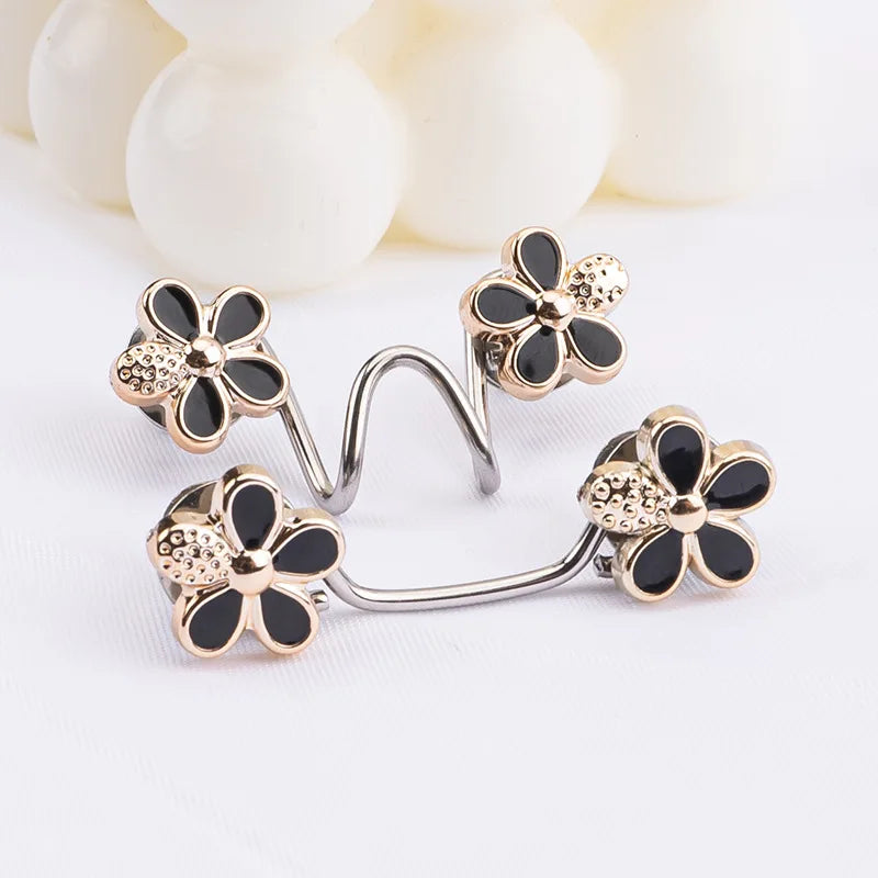 2/1Pairs Flowers Buckle Pant Waist Tightener Detachable Waist Buttons Pins Belts Accessories Pants Clips No Sewing Waistband
