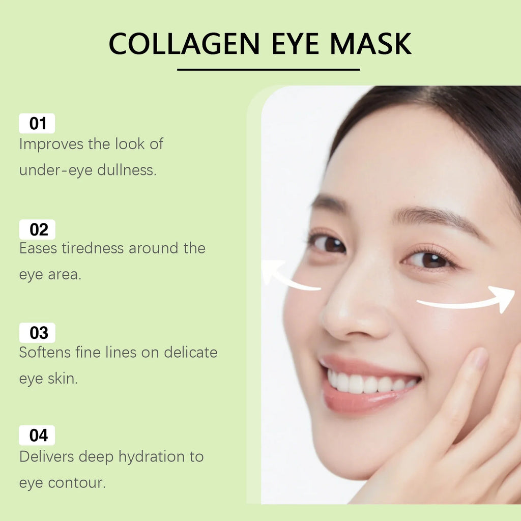 Collagen Eye Mask Patches Moisturizing Firming Anti Dark Circles Remove Eye Bags Eyes Care Gel Masks Pads Eyes Skin Care