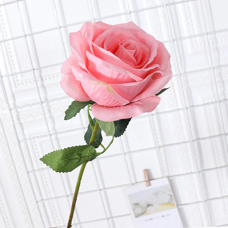 Simulated Single Rose Living Room Dining Table Decoration Artificial Flower Ornaments Wedding Decoration Home Decor