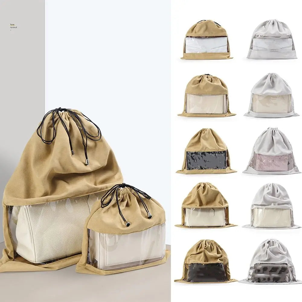 Large Capacity Dustproof Storage Bag Washable White Coffee Handbag