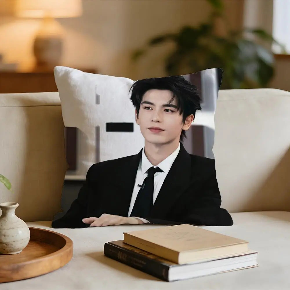 Cool Actor Zhang Linghe Cushion Cover Short plush pillowcase for bed sofa car，washable