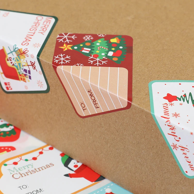 90pcs/10sheets Christmas Stickers,Writeable "To/From" Labels For Christmas Gifts,Envelope Sealing, Party Favors Decor,Diy Crafts