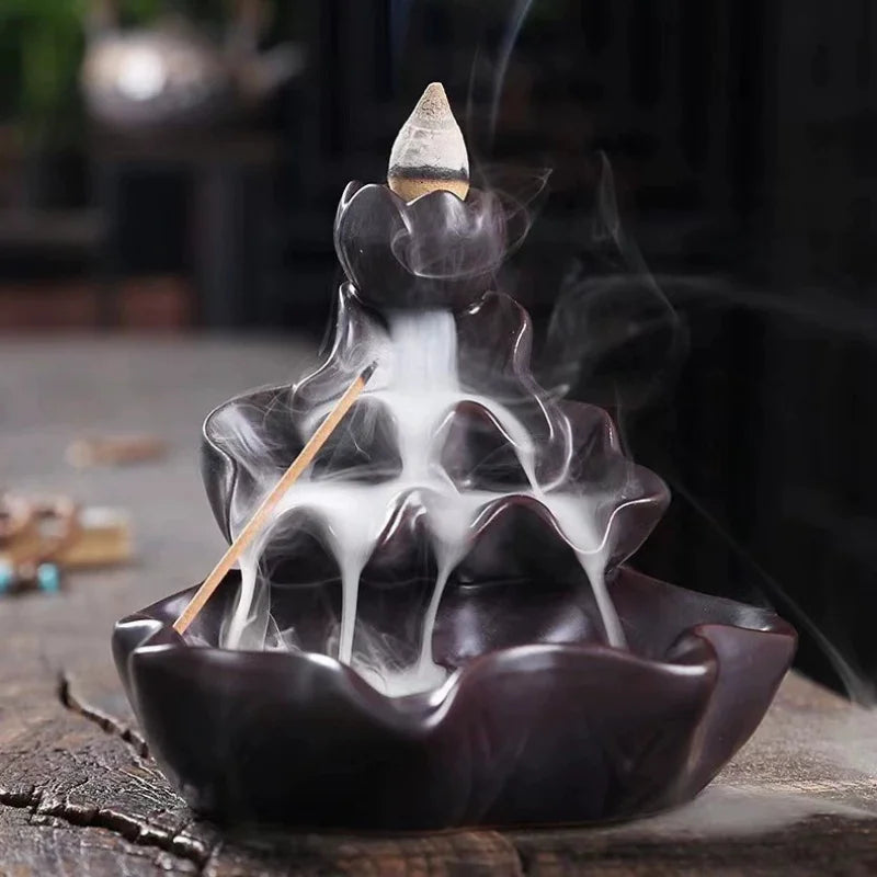 Creative Home Decor Backflow Stick Incense Burner Ceramic Censer Home Decoration Use In Home Teahouse Zen Yoga Decor Ornament
