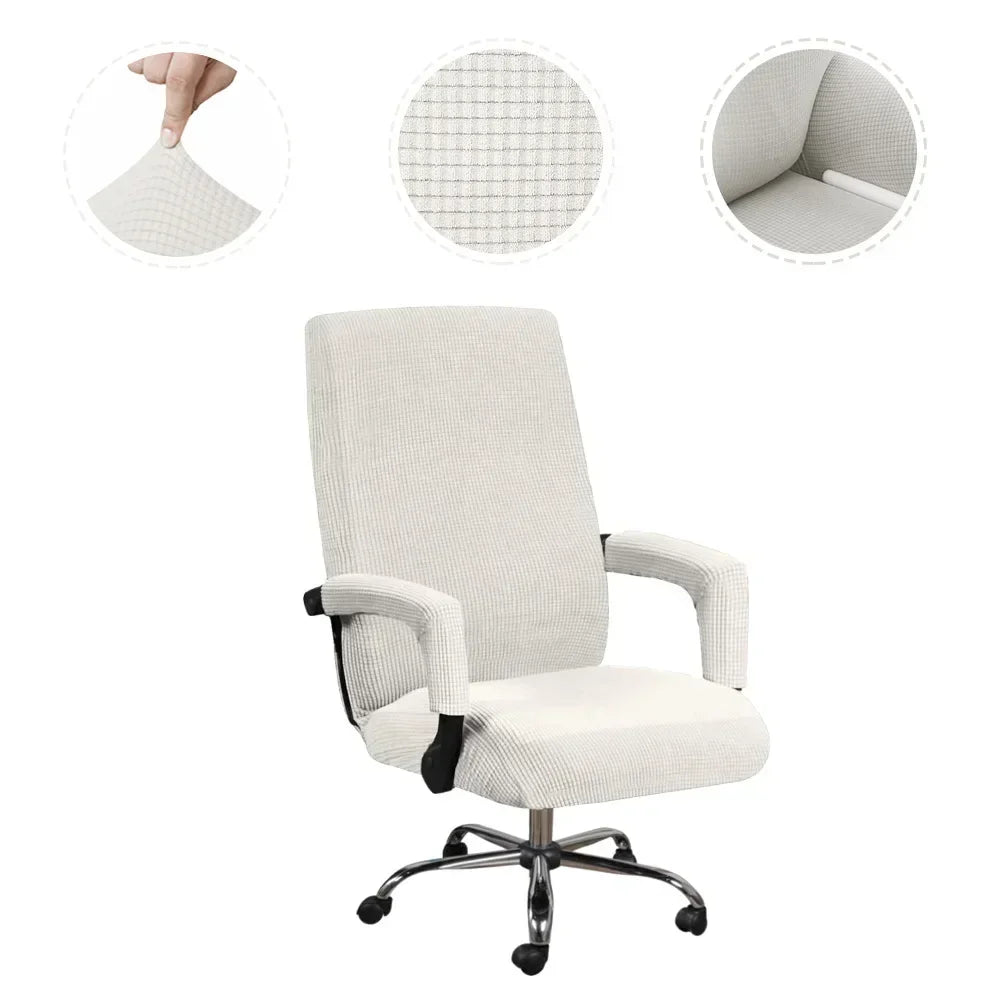 Elastic Computer Office Chair Cover Kitchen Modern Simple Desk Chair Cover Armrest Seat Cover Suitable for All Seasons