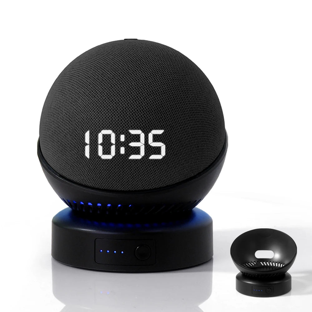 Echo Dot 4th/5th Gen Battery Base Portable Wireless Charger Mobile Alexa Smart Speasker Battery Base for Echo Dot 4th/5th
