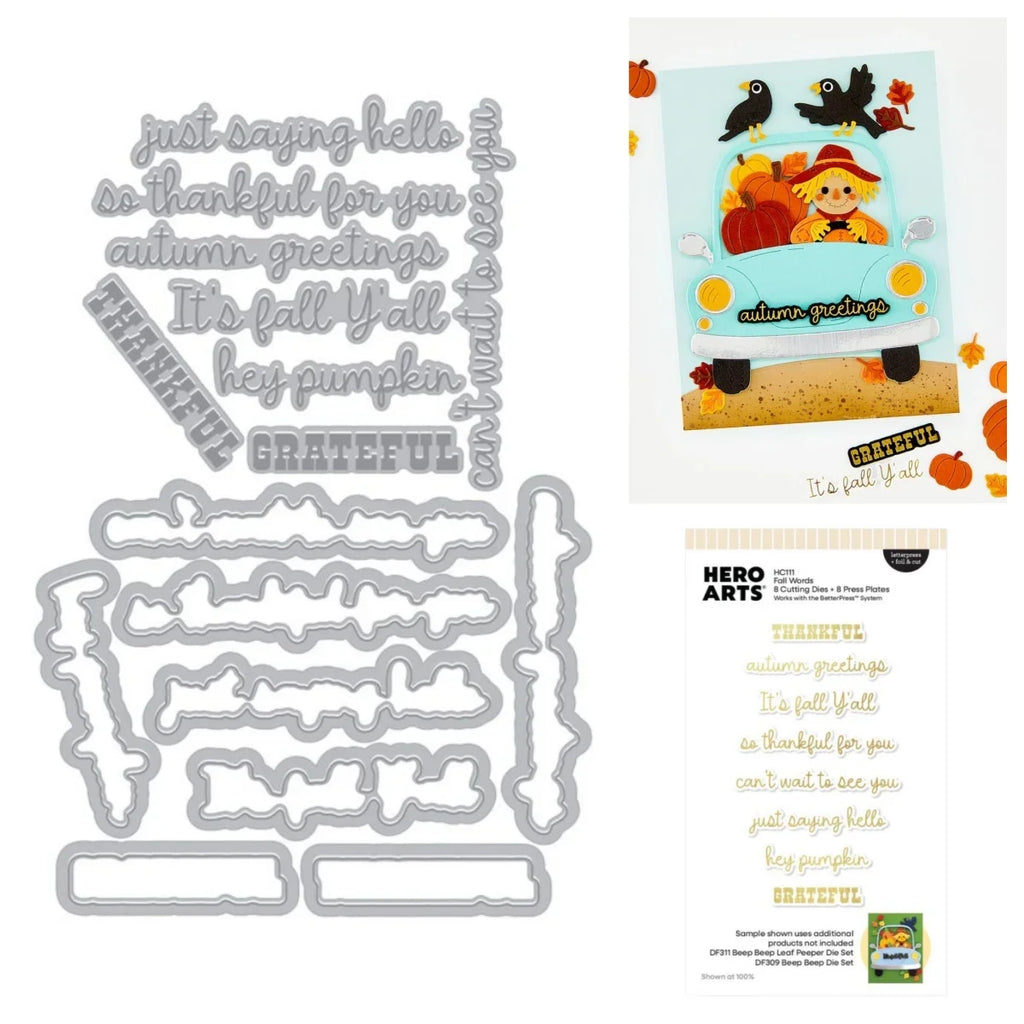 August Halloween Autumn Christmas Metal Cutting Dies Clear Stamps