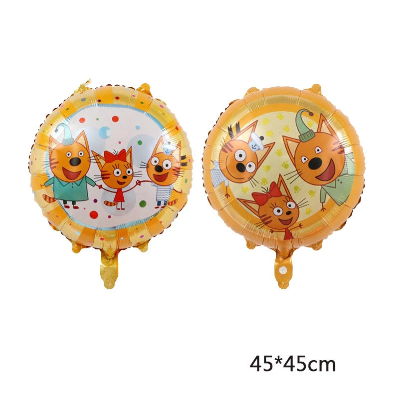 INS Kid E Cats theme Mihao Cat Cookie Candy Pudding Happy birthday party decoration Music pet animals foil balloon Kid-E-Cats