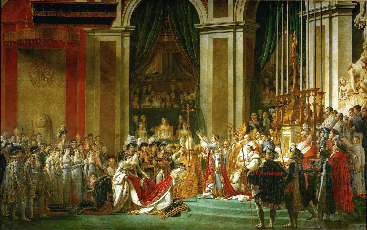 Vintage Classic Napoleon Bonaparte Coronation Wall Art, Canvas Print Poster, Suitable for, Home, Living Room, Office Decoration