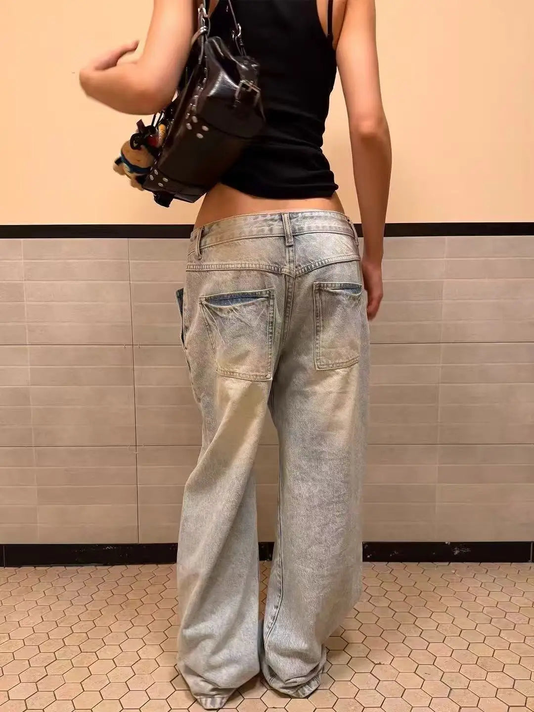 Women's Baggy Jean Goblin Core Denim Pants Y2K Japanese Harajuku