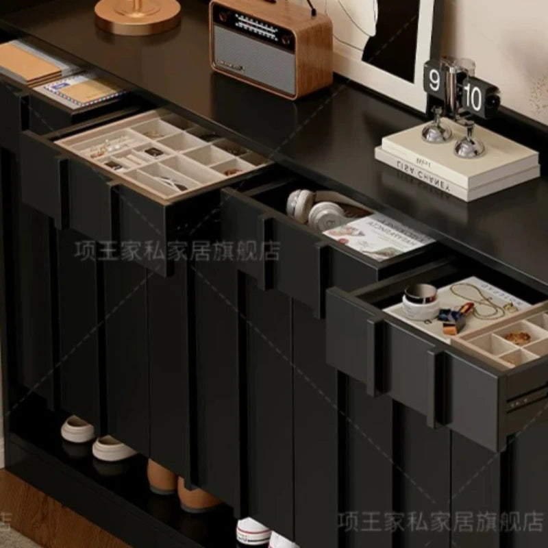 Living Room Storage Shoe Cabinet Hallway Entrance Wooden Modern Shoe Cabinet Black White Zapatero Organizador Furniture Home