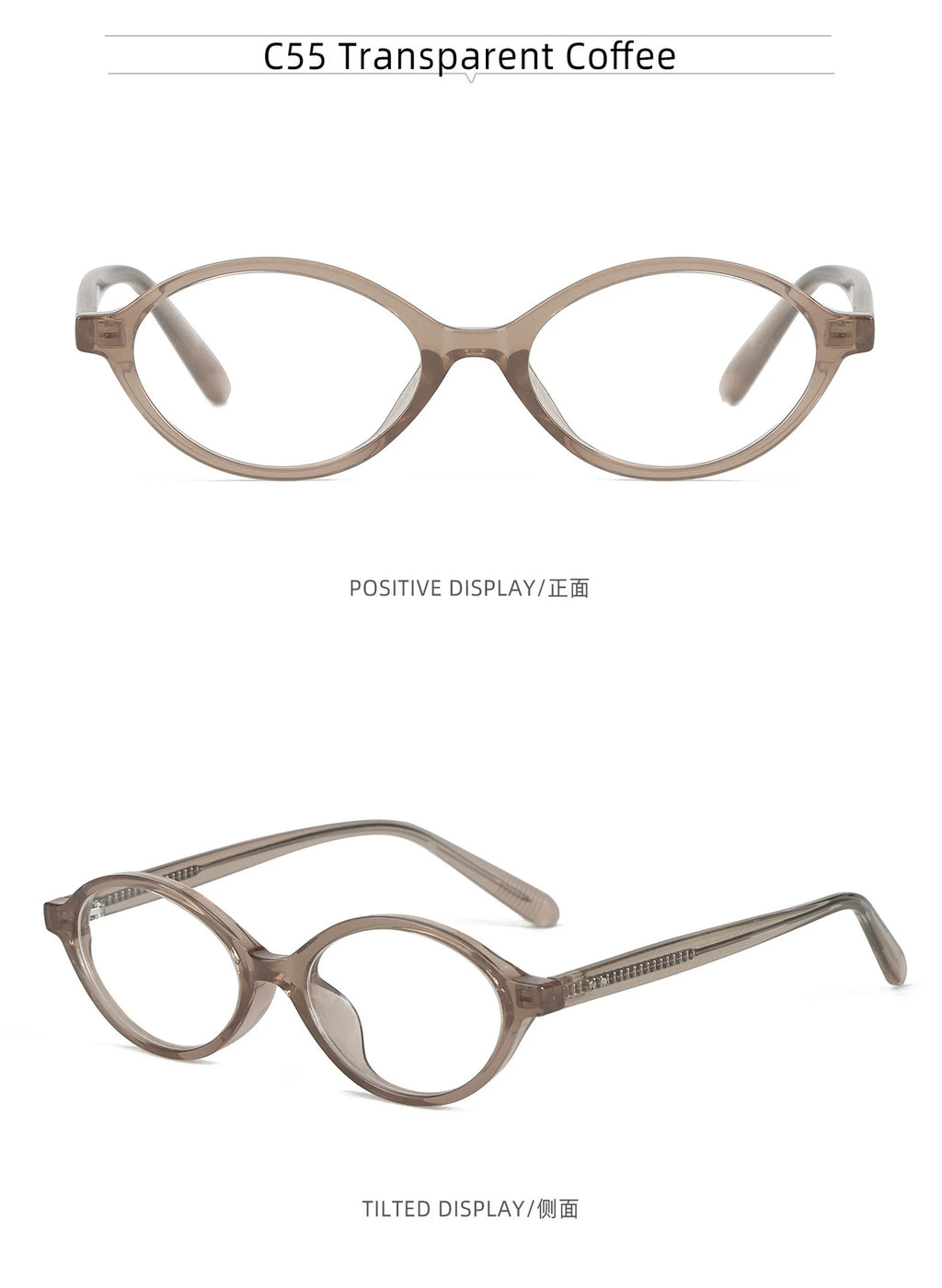 VICKY Fashion Delicate Oval Small Myopia Frames Women Reading Glasses Anti-Blue Light Customizable Prescription Glasses K9142