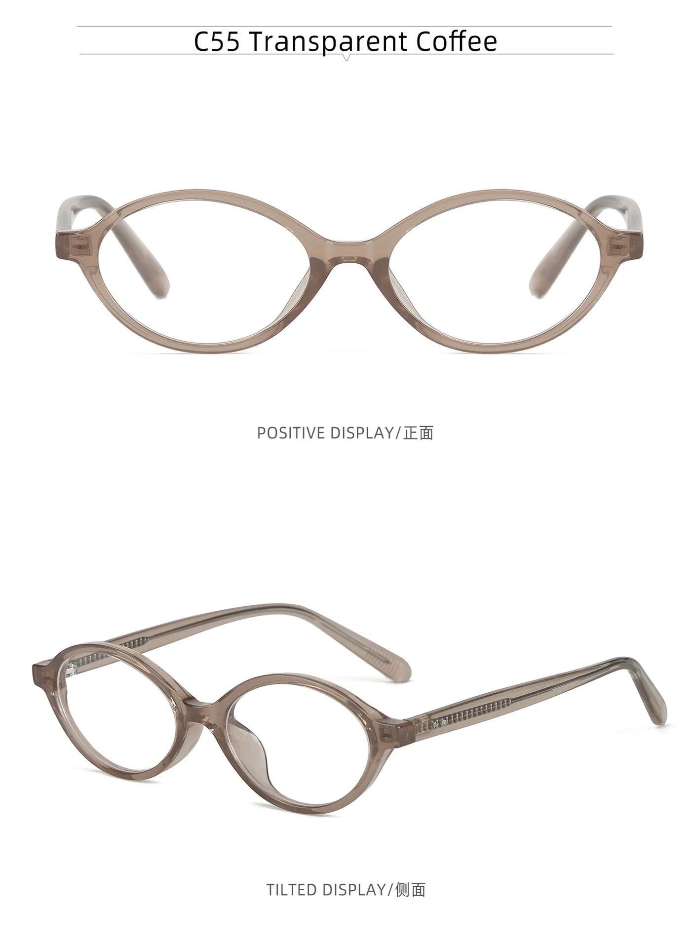 VICKY Fashion Delicate Oval Small Myopia Frames Women Reading Glasses Anti-Blue Light Customizable Prescription Glasses K9142