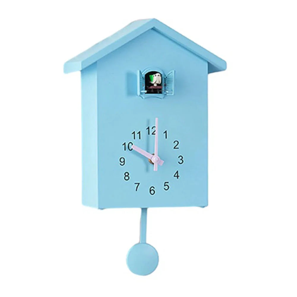 1pc Cuckoo Clock Voices Call Bird House Wall Art Home Living Room Office Decoration Home Decor ABS Wall Clocks
