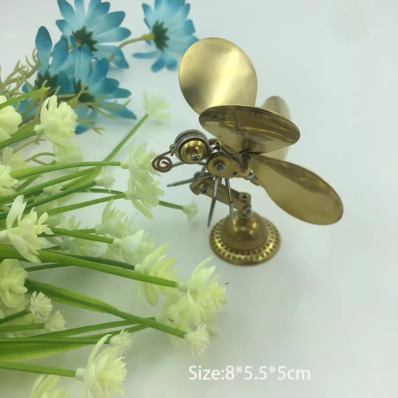 Steampunk mechanical insect big pocket insect model handmade metal creative crafts ornament personalized gift