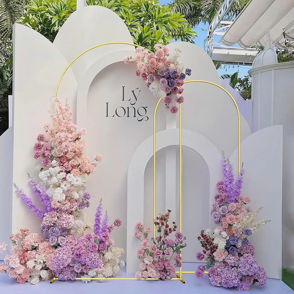 Metal Gold Wedding Arch Stand 1PCS 3.9FT 5.9FT 7.2FT