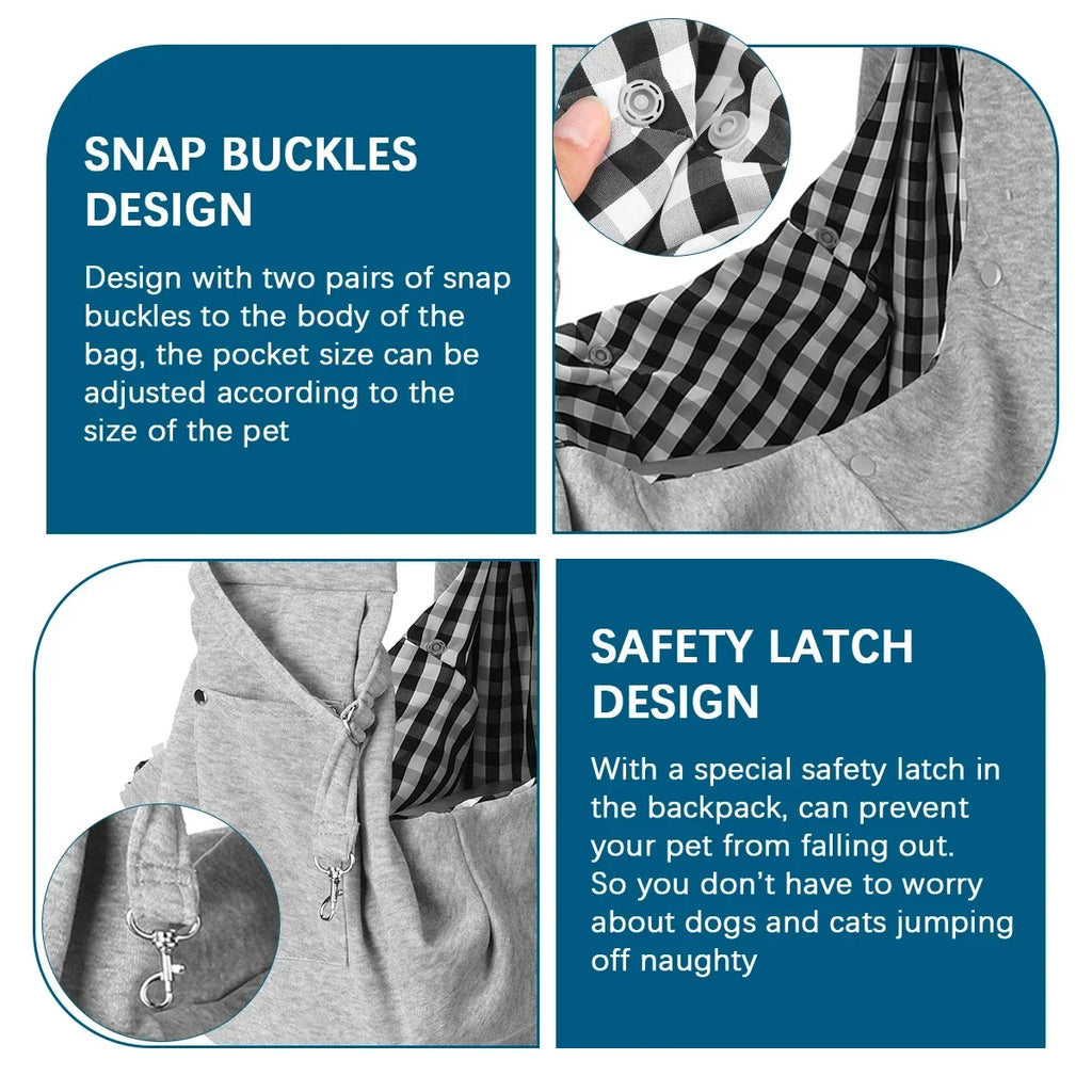 Pet Crossbody Shoulder Bag Carrier Bag Outdoor Travel Portable Cat Puppy Sling Carrier Bag Cat Backpacks Dog Carrying Supplies