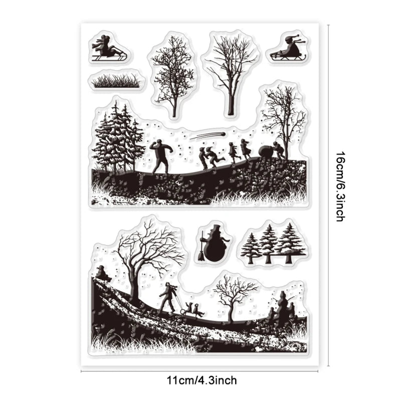 1Sheet Flowers Birds Clear Stamps Flowers Birds Decorative Clear Stamps Silicone Stamps for Card Making and Photo Album Decor