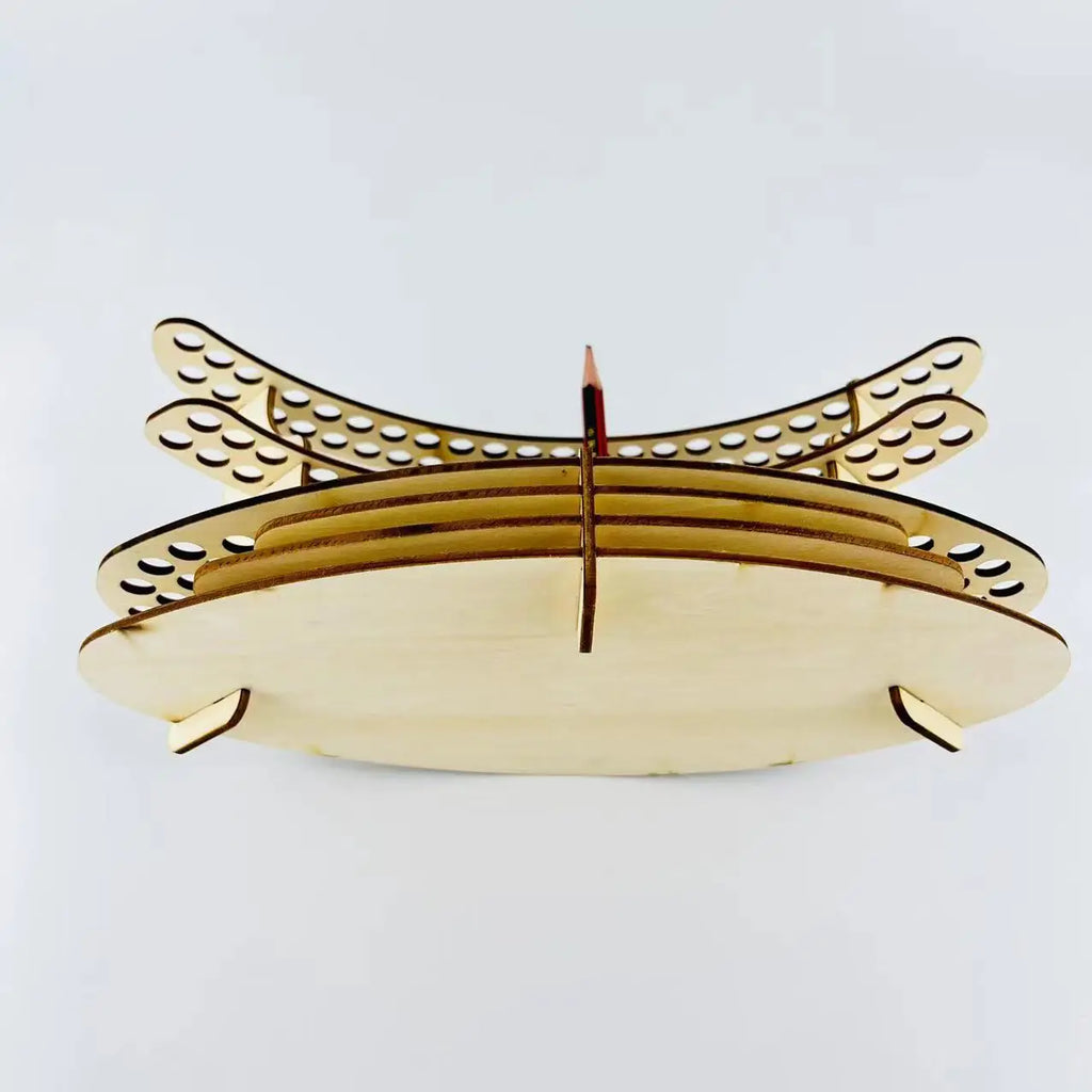 Paint Brush Holder Holes Wooden Paint Brush Holder Stand Desk Organizer Watercolor Brush Tray Rack for Pencils Paint Brushes