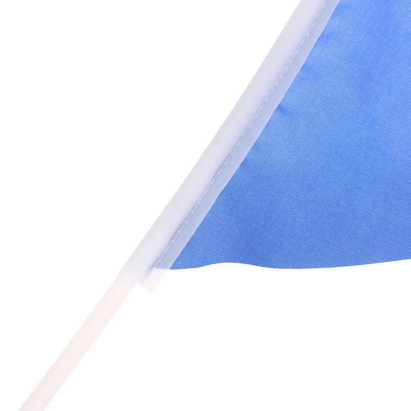 10Pcs Colorful Triangular Flags With 10 Plastic Flagpoles Hand-Held Small Colorful Flags For Marking Garden Lawn Yard Supplies