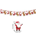 1Pcs Merry Christmas Hanging Garland Banner Paper Santa Snowman Christmas Stocking Christmas New Year Home Party Decoration