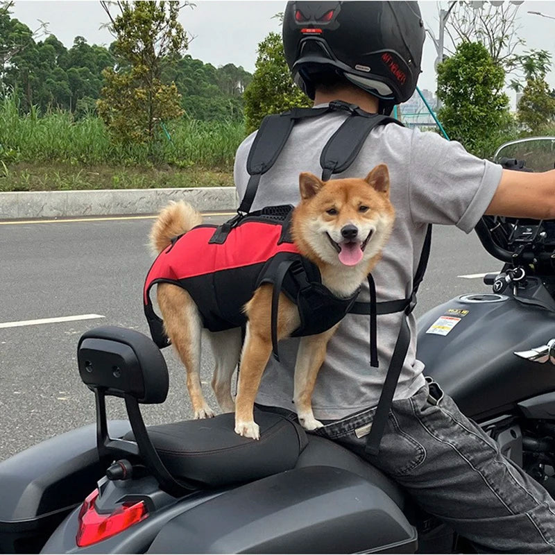 Pet Backpack Carrier Multi-Functional Airbag Shoulder Strap Outdoor Walking Support Stretcher Bag Cycling Dog Backpack