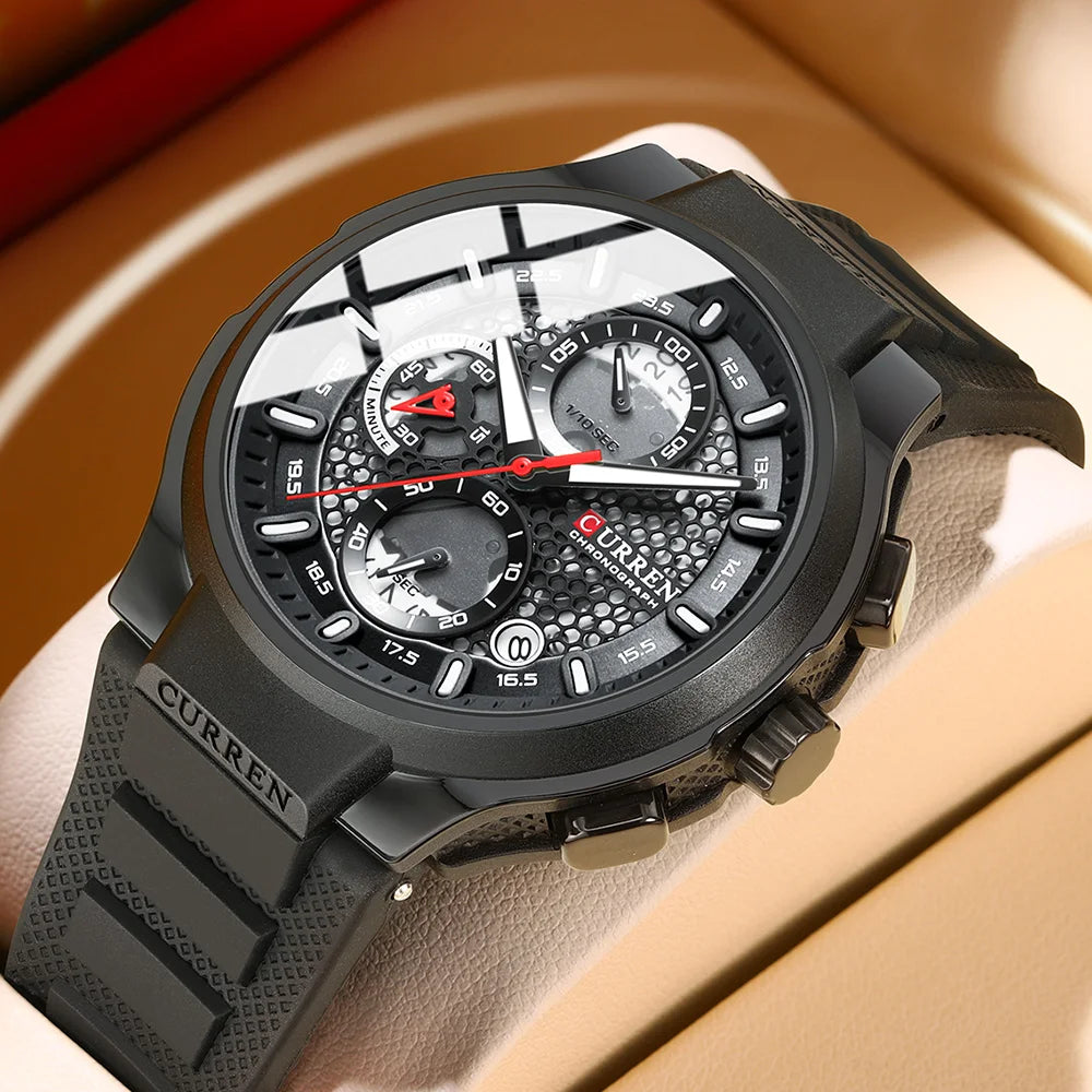 CURREN Men Watch Quartz Wristwatch Waterproof Chronograph Smart Male