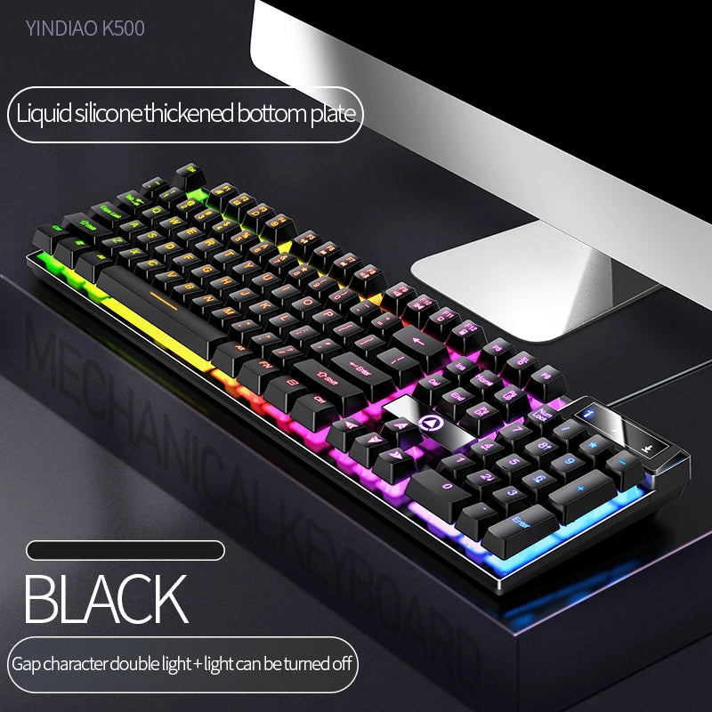 104 Keys Gaming Keyboard Wired Keyboard Color Matching Backlit