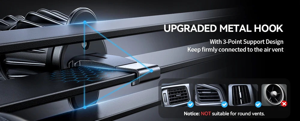 Joyroom 15W Magnetic Car Phone Holder Wireless Charger Fast Charging Car Phone Mount Air Vent Car Mount For iPhone 16-12 Series