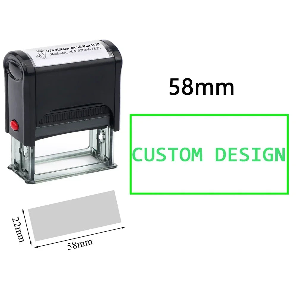 Custom Self-Inking Stamp Customized LOGO Self-Inking Business Address Wax Seal Name Letter Handicrafts Personalize Rubber Stamps