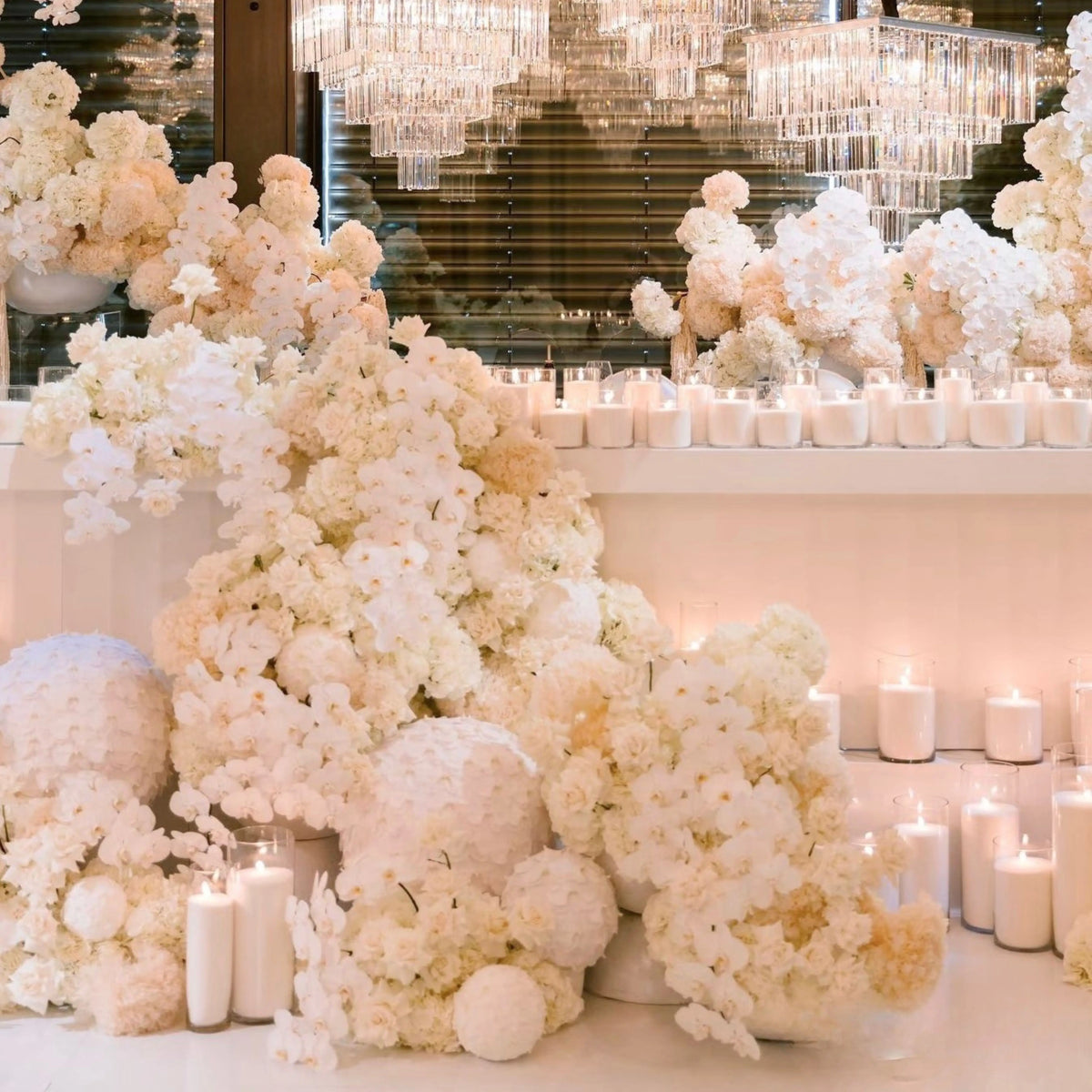 Champagne Artificial Hydrangea Flowers with Stems - Realistic Touch