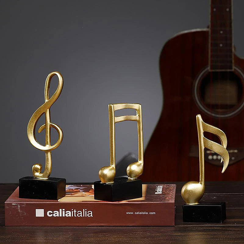 Simple Resin Musical Notes Model Ornaments Living Room Wine Cooler TV Cabinet Desktop Decorative Crafts