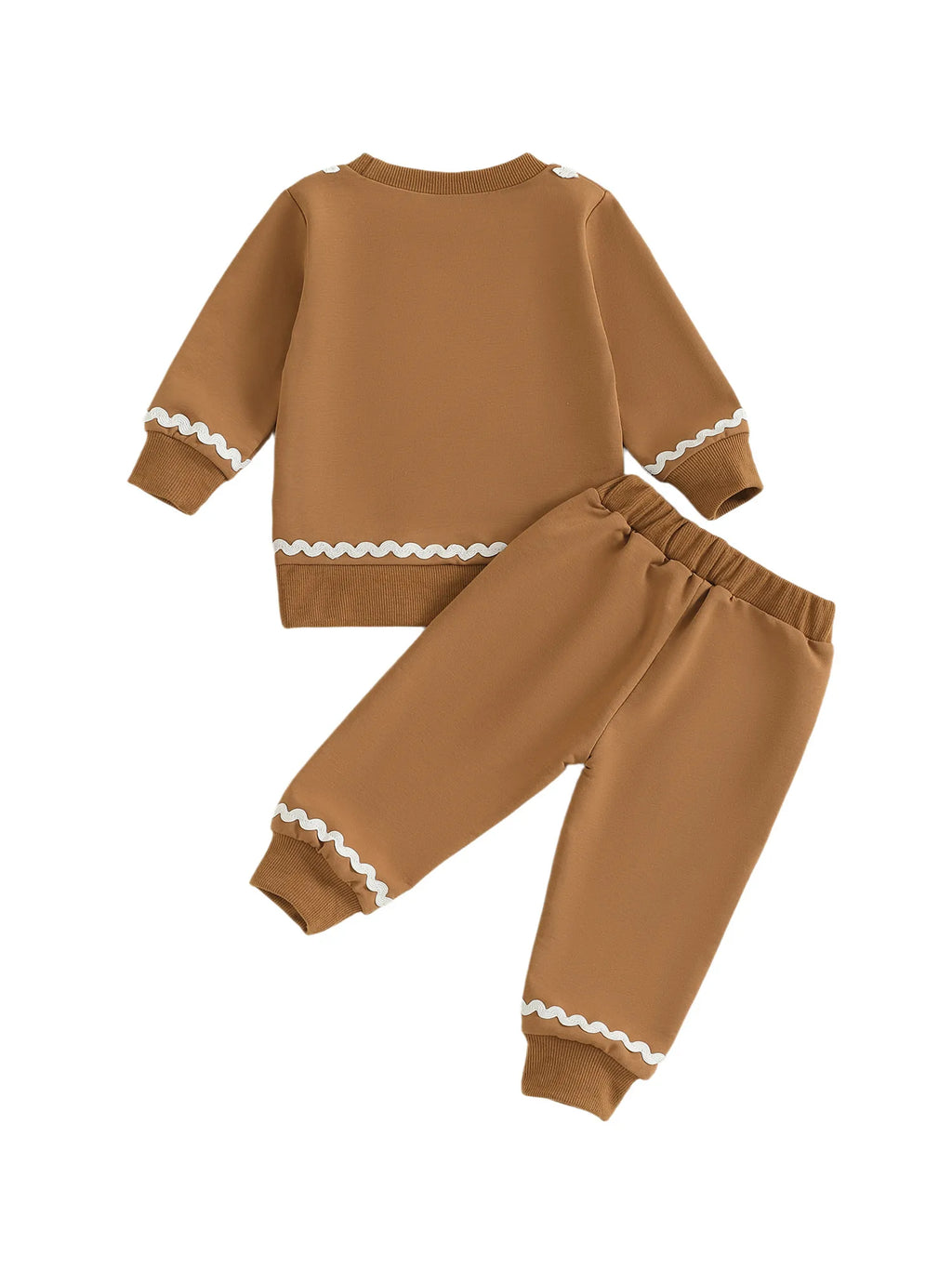 Toddler Baby Boy Girl Gingerbread Outfit Long Sleeve Sweatshirt and Pants Infant Newborn Christmas Outfits