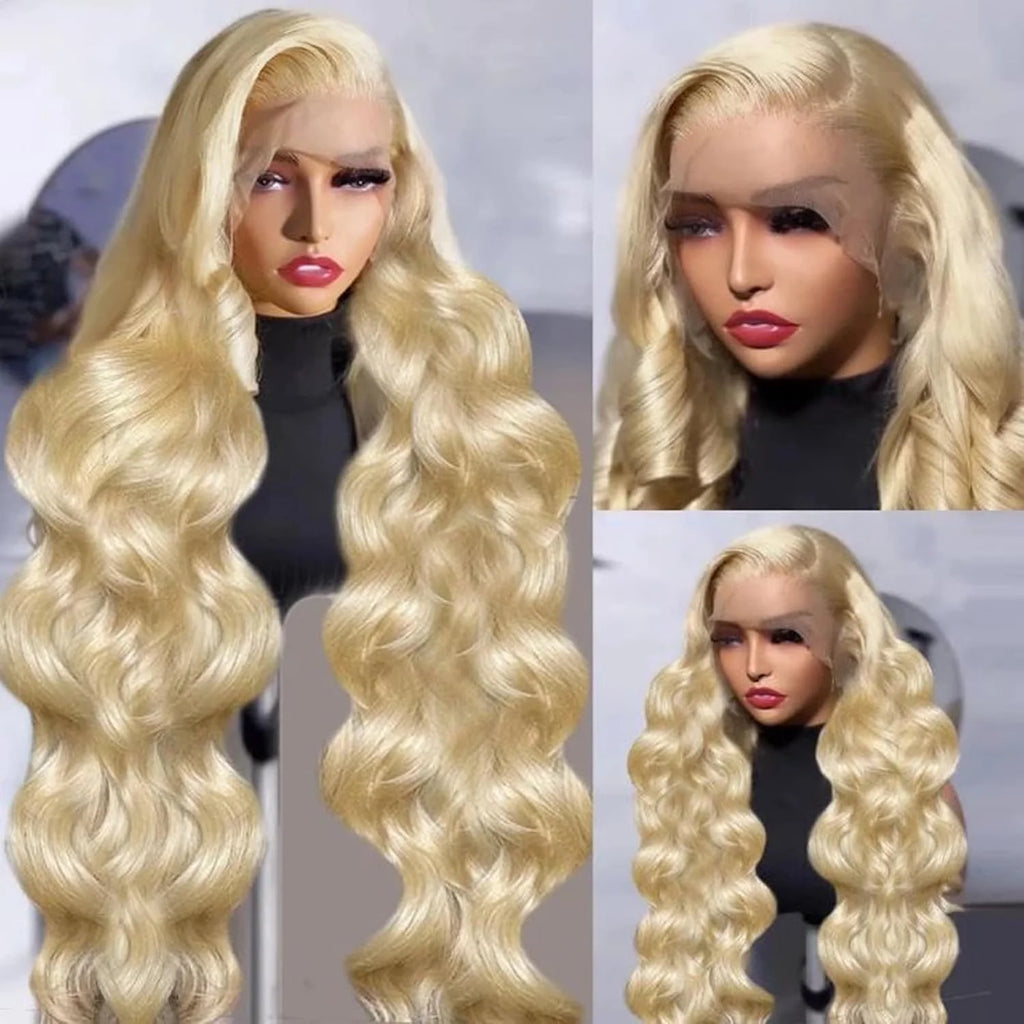613 13x6 Lace Front Wig Human Hair Body Wave Blonde Lace Frontal
