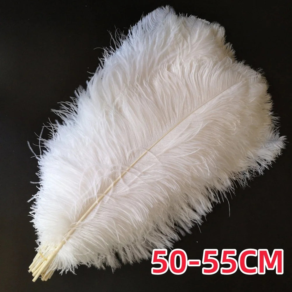 Wholesale 10PCS Natural Ostrich Feathers 15-55cm for Crafts Wedding Party Home Decor Ostrich Plumes Table Centerpiece Feather
