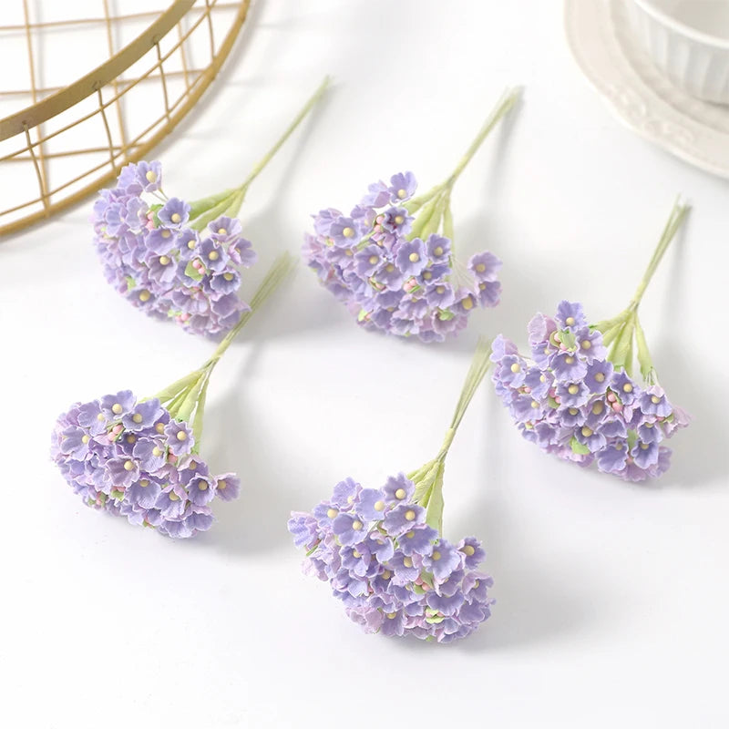 1/3/5Pcs Artificial Flower Bouquet Silk 11cm Fake Flowers for  Home Decor Garden Wedding Decoration DIY Craft Gifts Accessories