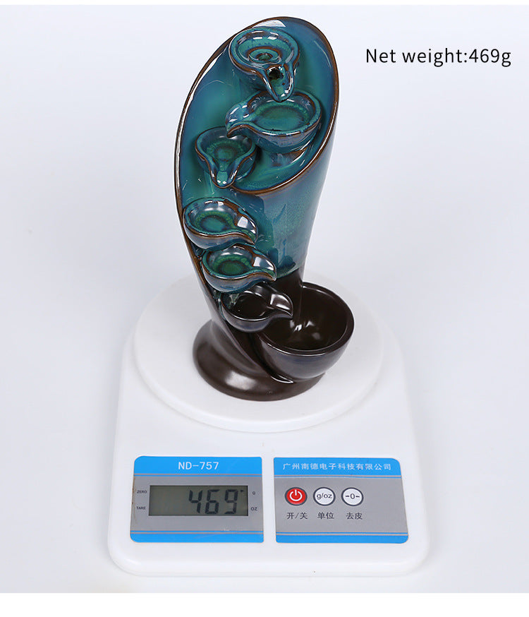 1pc,Handmade Torch Design Waterfall Incense Burner Creative Home Decor Incense Holder Portable Ceramic Censer (Without Incense)
