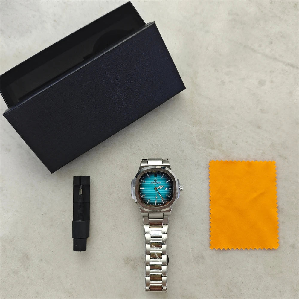 Luxury Military Man Watch Square Waterproof Luminous Date Week