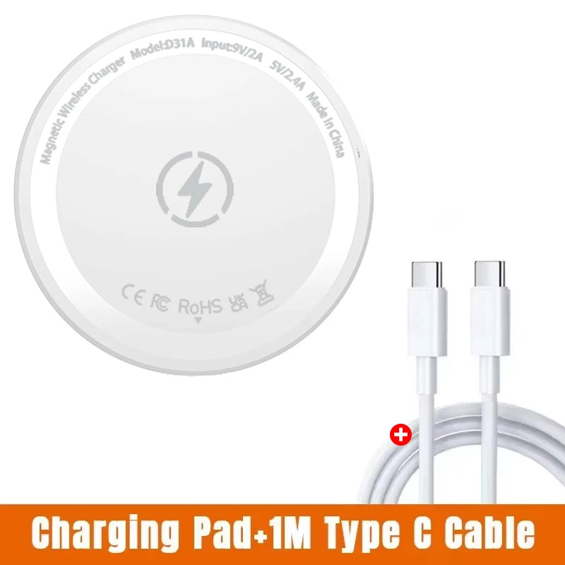 Magnetic Wireless Charger Pad Stand For Magsafe iPhone 17 16 Pro Max 15 14 13 12 Airpods 4 Pro 3/2 Magnet Fast Charging Station