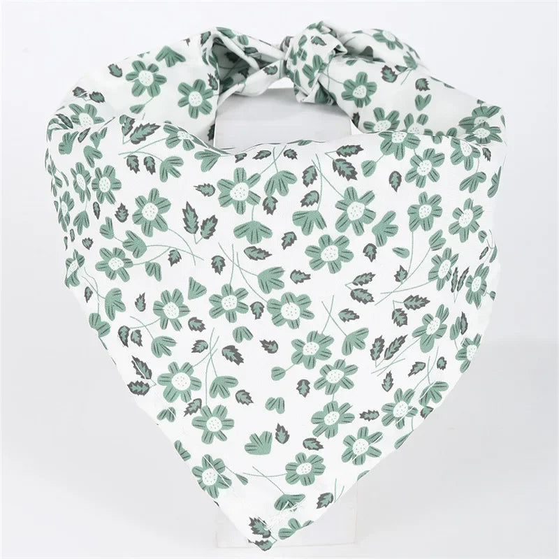 Pet Saliva Towel Pet Dog Saliva Bib Bib Cat Bib Scarf Printed Triangle Scarf