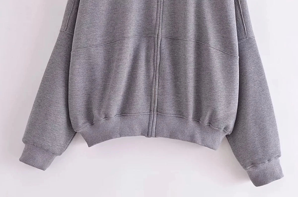 HH Women's Winter Warm Fleece Lined Zipper Jacket Sweatshirt Set Fashionable Stretch High Waist Women's Pants 2-piece Set