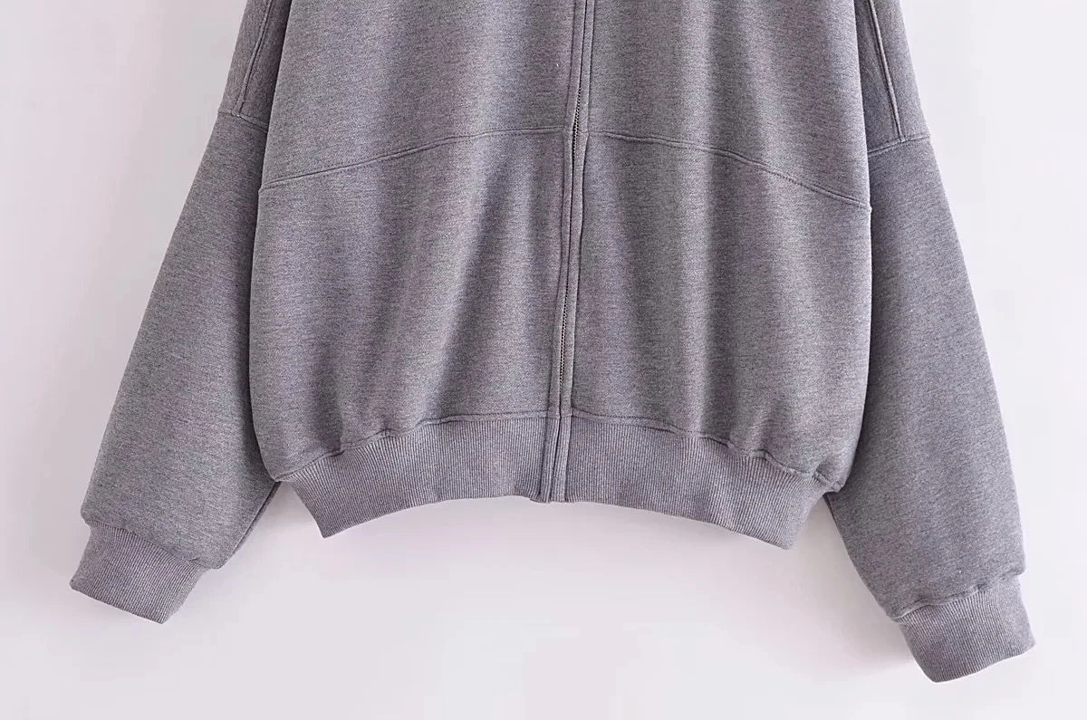 HH Women's Winter Warm Fleece Lined Zipper Jacket Sweatshirt Set Fashionable Stretch High Waist Women's Pants 2-piece Set