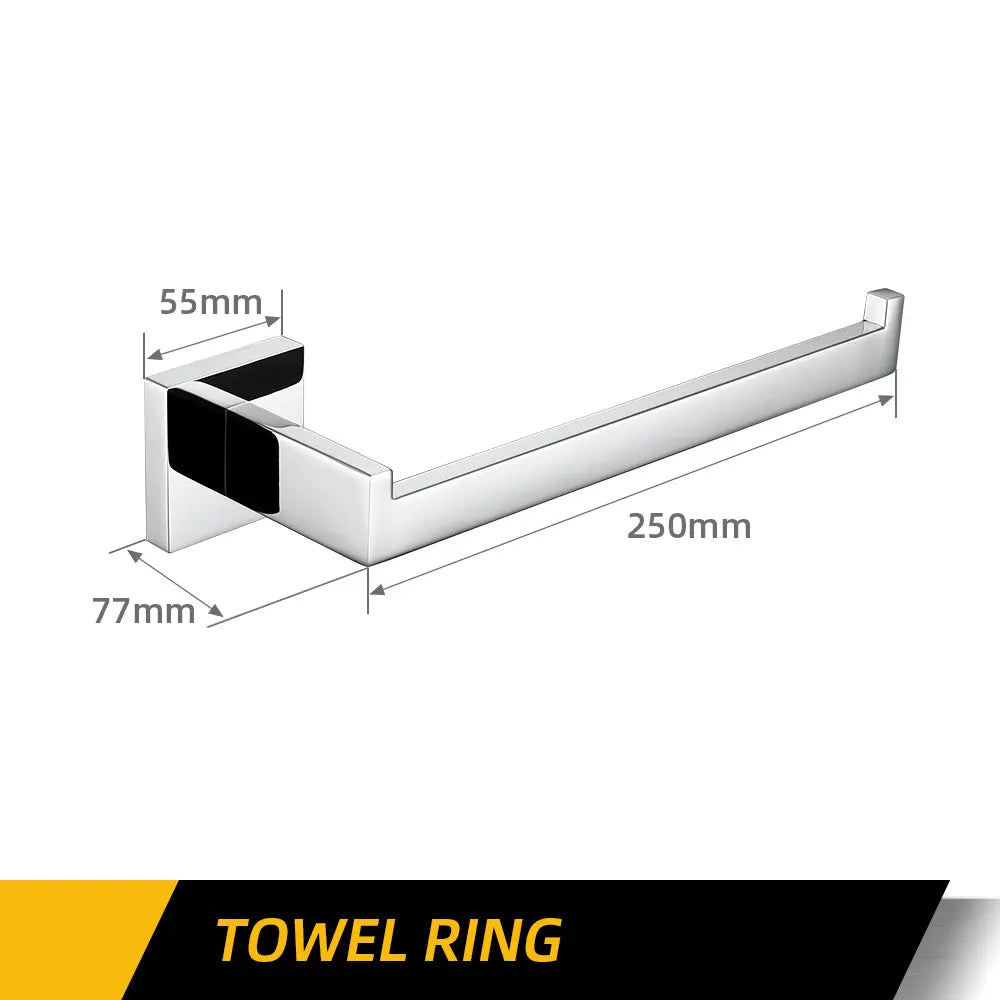Polished Chrome Wall-mounted Stainless Steel Clothes Hook Toilet Paper Holder Towel Bar Kitchen Facilities Bathroom Accessories