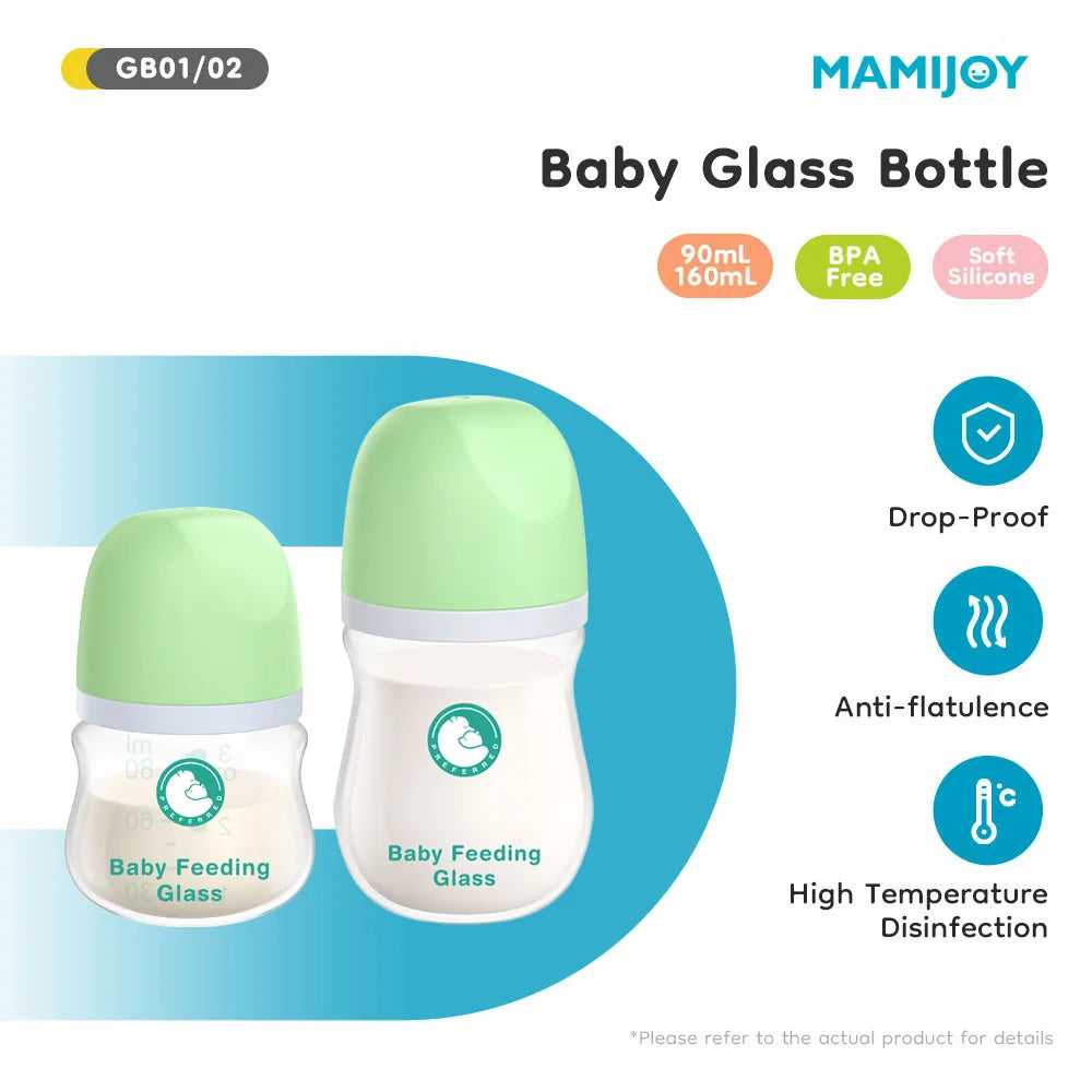 Glass Baby Feeding Bottles, BPA Free