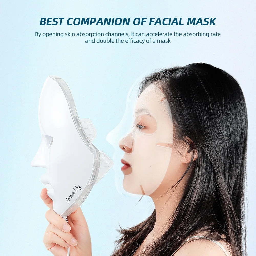 LED Face Mask 7 Colors LED Photon Facial Mask Skin Rejuvenation Face Beauty Mask